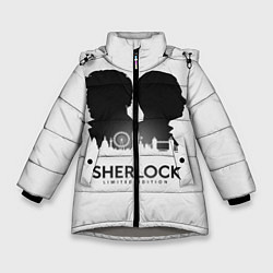 Куртка зимняя для девочки Sherlock Edition, цвет: 3D-светло-серый