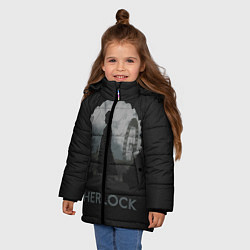 Куртка зимняя для девочки Sherlock World, цвет: 3D-светло-серый — фото 2