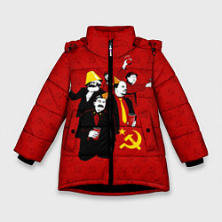 Куртка зимняя для девочки Communist Party, цвет: 3D-черный