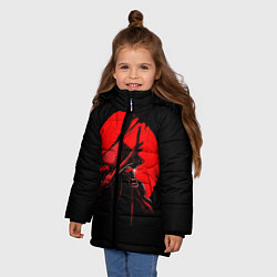 Куртка зимняя для девочки Сила самурая, цвет: 3D-светло-серый — фото 2