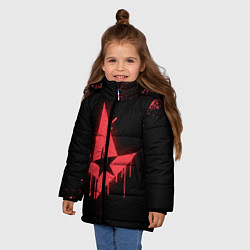 Куртка зимняя для девочки Astralis: Black collection, цвет: 3D-черный — фото 2