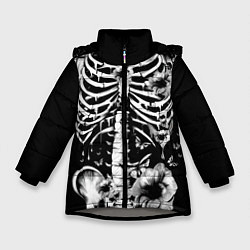 Зимняя куртка для девочки Floral Skeleton