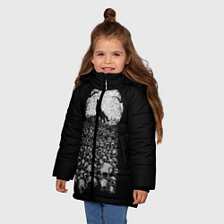 Куртка зимняя для девочки Лунный охотник, цвет: 3D-светло-серый — фото 2