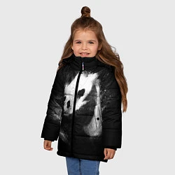 Куртка зимняя для девочки Молочная панда, цвет: 3D-светло-серый — фото 2