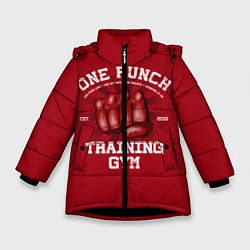 Куртка зимняя для девочки One Punch Gym, цвет: 3D-черный