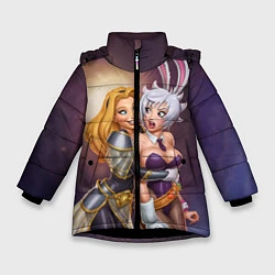 Куртка зимняя для девочки Lux, цвет: 3D-черный