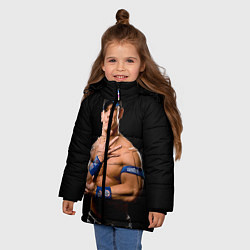 Куртка зимняя для девочки Джон Сина борец, цвет: 3D-черный — фото 2