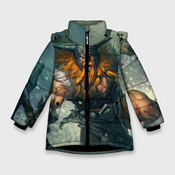 Куртка зимняя для девочки Olaf, цвет: 3D-черный