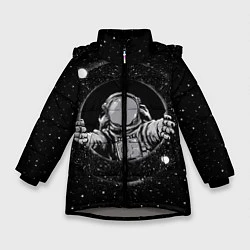 Куртка зимняя для девочки Черная дыра, цвет: 3D-светло-серый