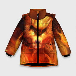 Куртка зимняя для девочки Fire Wolf, цвет: 3D-черный