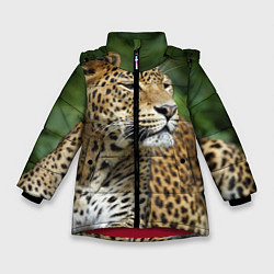 Зимняя куртка для девочки Лик леопарда