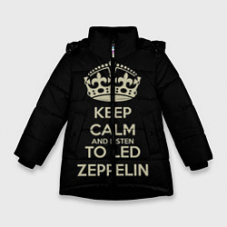 Зимняя куртка для девочки Keep Calm & Led Zeppelin