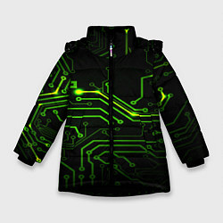 Куртка зимняя для девочки Tehnology, цвет: 3D-черный