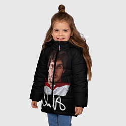 Куртка зимняя для девочки Овечкин, цвет: 3D-светло-серый — фото 2