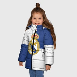 Куртка зимняя для девочки Real Madrid: Blue style, цвет: 3D-светло-серый — фото 2