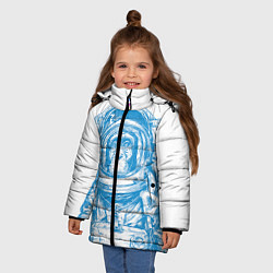 Куртка зимняя для девочки Космомакака, цвет: 3D-черный — фото 2