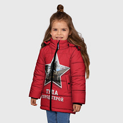 Куртка зимняя для девочки Тула город-герой, цвет: 3D-черный — фото 2