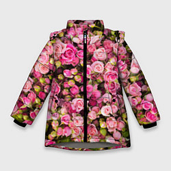 Куртка зимняя для девочки Розовый рай, цвет: 3D-светло-серый