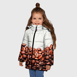 Куртка зимняя для девочки Coffee, цвет: 3D-красный — фото 2