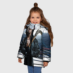 Куртка зимняя для девочки Гробовщик 1, цвет: 3D-светло-серый — фото 2