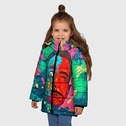 Куртка зимняя для девочки Dali Art, цвет: 3D-черный — фото 2