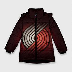 Куртка зимняя для девочки NBA: Portland Trail Blazers, цвет: 3D-черный