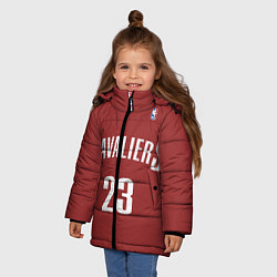 Куртка зимняя для девочки Cavaliers Cleveland 23: Red, цвет: 3D-черный — фото 2