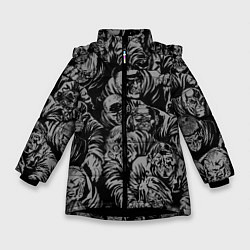 Куртка зимняя для девочки Zombie rush, цвет: 3D-черный