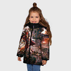 Куртка зимняя для девочки Warhammer 40k: Angelos, цвет: 3D-черный — фото 2