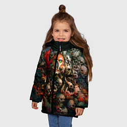 Куртка зимняя для девочки Warhammer 40k: Skulls, цвет: 3D-красный — фото 2