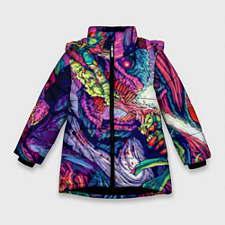 Куртка зимняя для девочки Hyper Beast Style, цвет: 3D-черный