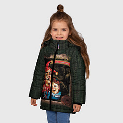 Куртка зимняя для девочки Как в старой сказке, цвет: 3D-черный — фото 2
