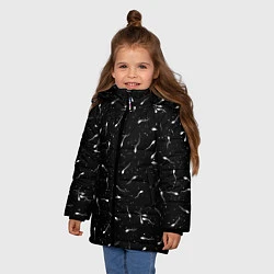 Куртка зимняя для девочки Новая жизнь, цвет: 3D-черный — фото 2