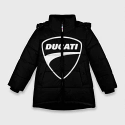 Куртка зимняя для девочки Ducati, цвет: 3D-черный