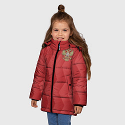Куртка зимняя для девочки Сборная России, цвет: 3D-черный — фото 2