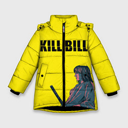 Куртка зимняя для девочки Kill Bill, цвет: 3D-черный