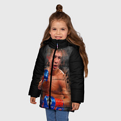 Куртка зимняя для девочки Геннадий Головкин, цвет: 3D-черный — фото 2