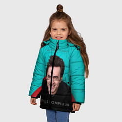 Куртка зимняя для девочки Vyacheslav Butusov, цвет: 3D-черный — фото 2