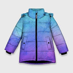 Куртка зимняя для девочки Цветной принт, цвет: 3D-черный