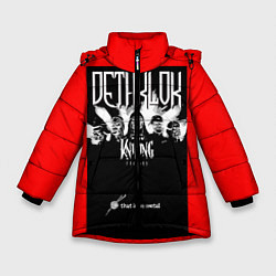 Куртка зимняя для девочки Dethklok: Knitting factory, цвет: 3D-черный