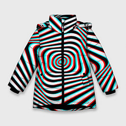 Куртка зимняя для девочки RGB optical, цвет: 3D-черный
