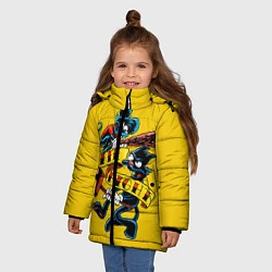 Куртка зимняя для девочки Bite Fight, цвет: 3D-черный — фото 2