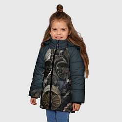 Куртка зимняя для девочки STALKER: Mask, цвет: 3D-черный — фото 2