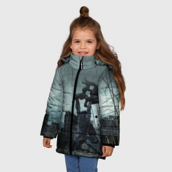 Куртка зимняя для девочки STALKER: Pripyat, цвет: 3D-черный — фото 2