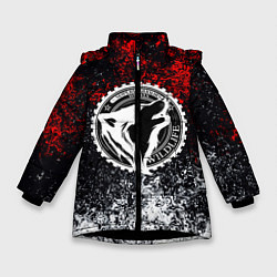 Куртка зимняя для девочки Wolf, цвет: 3D-черный