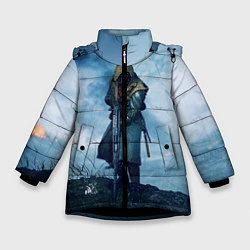 Куртка зимняя для девочки Battlefield Warrior, цвет: 3D-черный