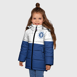 Куртка зимняя для девочки Chelsea FC: Light Blue, цвет: 3D-черный — фото 2