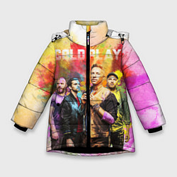 Куртка зимняя для девочки Coldplay, цвет: 3D-черный