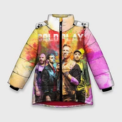 Куртка зимняя для девочки Coldplay, цвет: 3D-красный