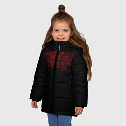 Куртка зимняя для девочки Logo ST, цвет: 3D-черный — фото 2